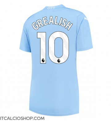 Manchester City Jack Grealish #10 Prima Maglia Femmina 2023-24 Manica Corta